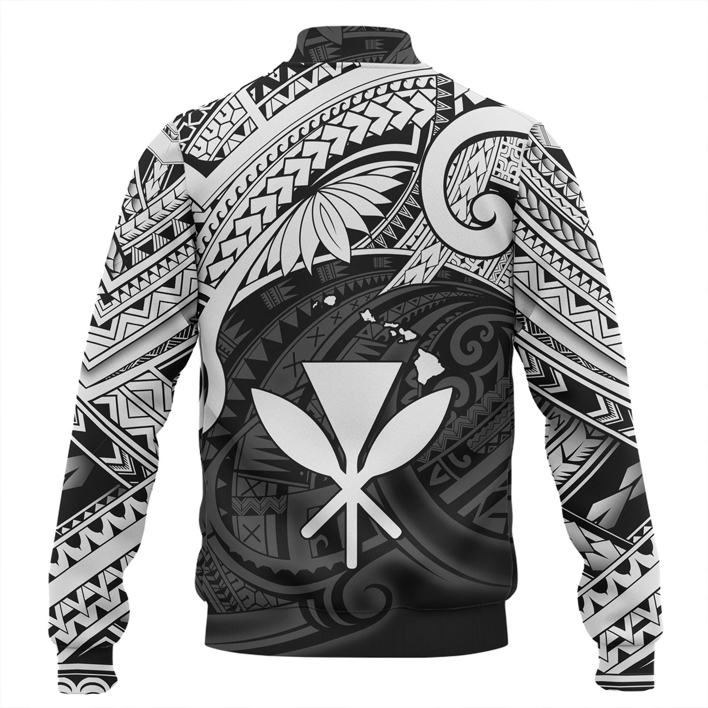 Hawaii Baseball Jacket Kanaka Maoli Map Polynesian Tatau
