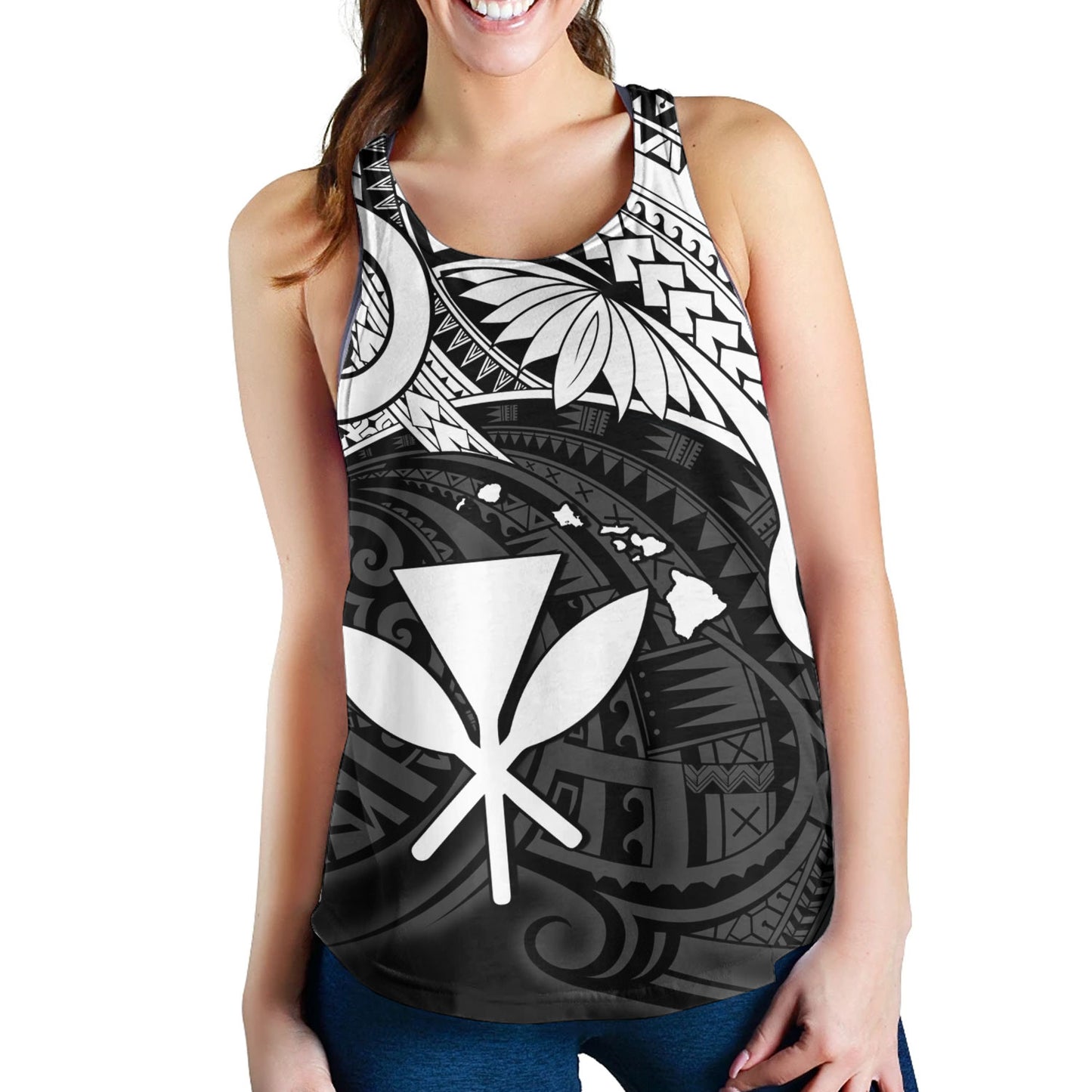 Hawaii Women Tank Kanaka Maoli Map Polynesian Tatau