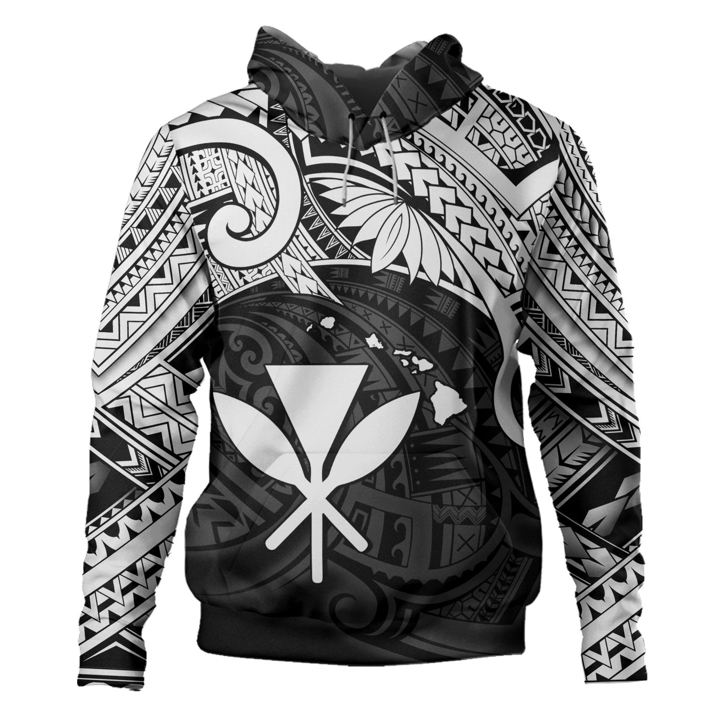 Hawaii Hoodie Kanaka Maoli Map Polynesian Tatau