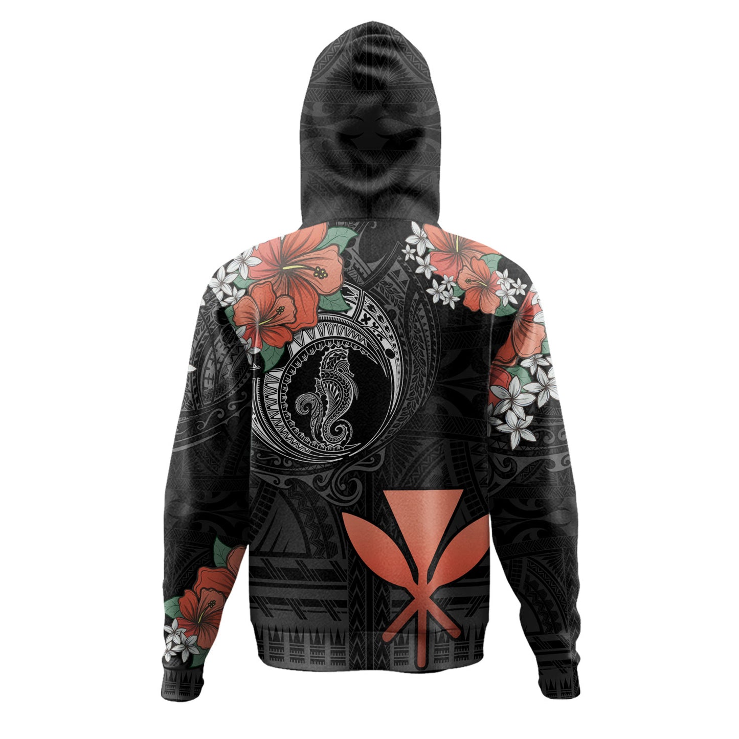 Hawaii Hoodie Kanaka Maoli Seahorse Polynesian Tattoo