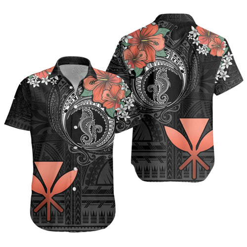 Hawaii Short Sleeve Shirt Kanaka Maoli Seahorse Polynesian Tattoo