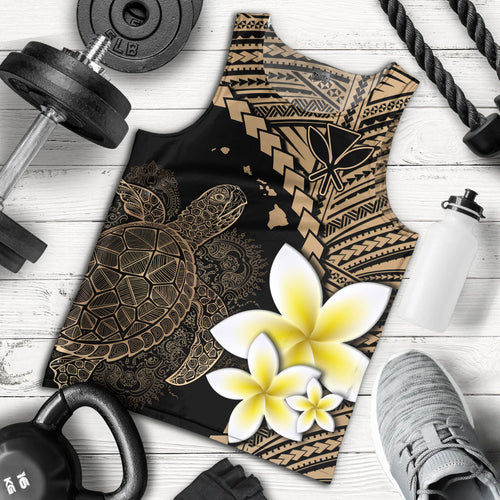 Hawaii Custom Personalised Tank Top Plumeria Sea Turtle Tattoo Tribal Design