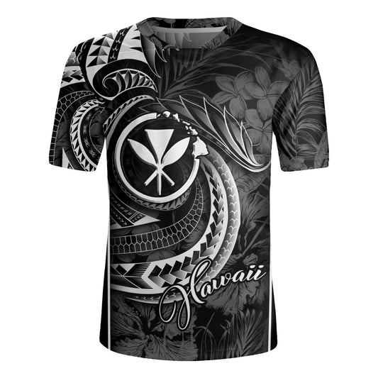 Hawaii Custom Personalised Rugby Jersey Polynesian Patterns Tropical Flowers Curve Style