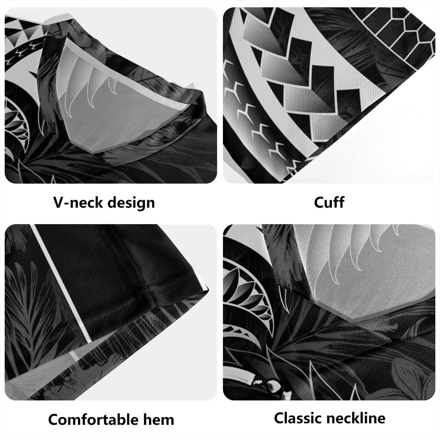Hawaii Custom Personalised Rugby Jersey Polynesian Patterns Tropical Flowers Curve Style