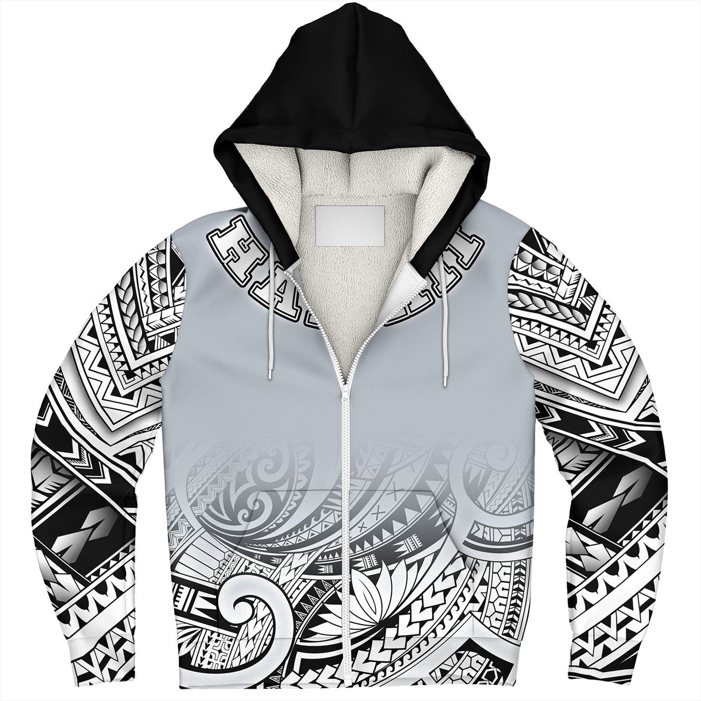 Hawaii Custom Personalised Sherpa Hoodie Polynesian Style Tattoo Design