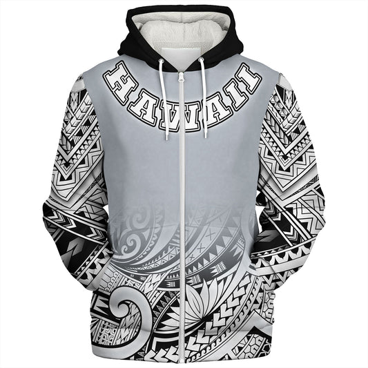 Hawaii Custom Personalised Sherpa Hoodie Polynesian Style Tattoo Design