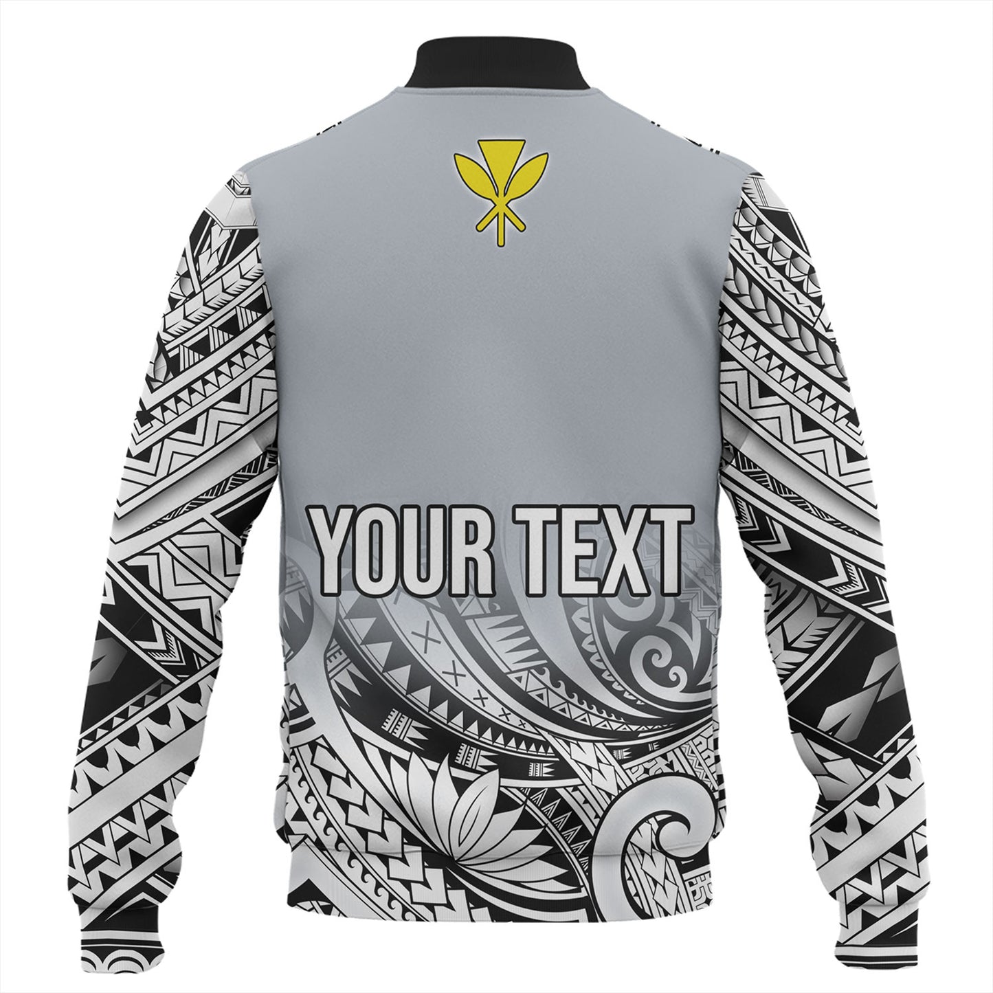 Hawaii Custom Personalised Baseball Jacket Polynesian Style Tattoo Design