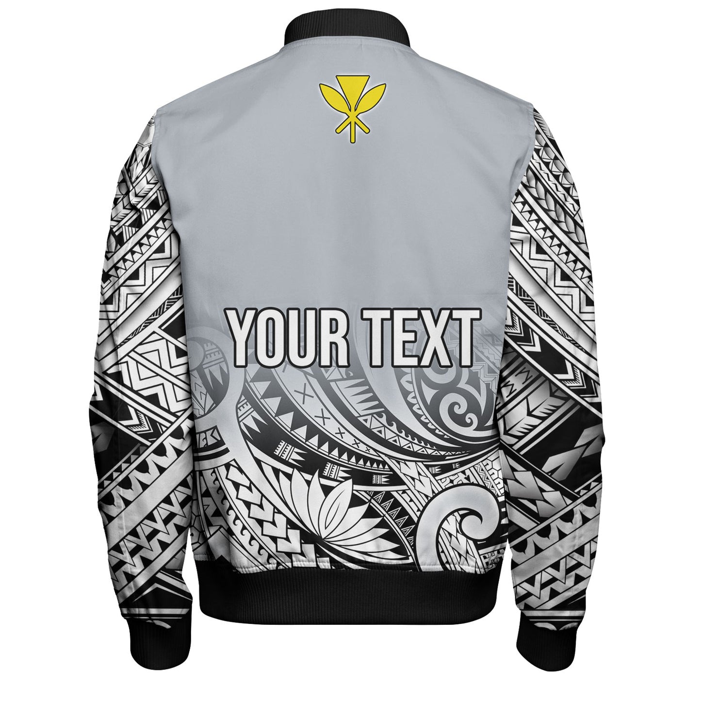 Hawaii Custom Personalised Bomber Jacket Polynesian Style Tattoo Design