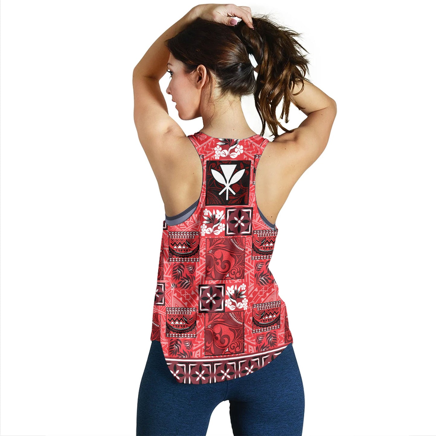 Hawaii Women Tank Traditional Hawaiian Floral Designs