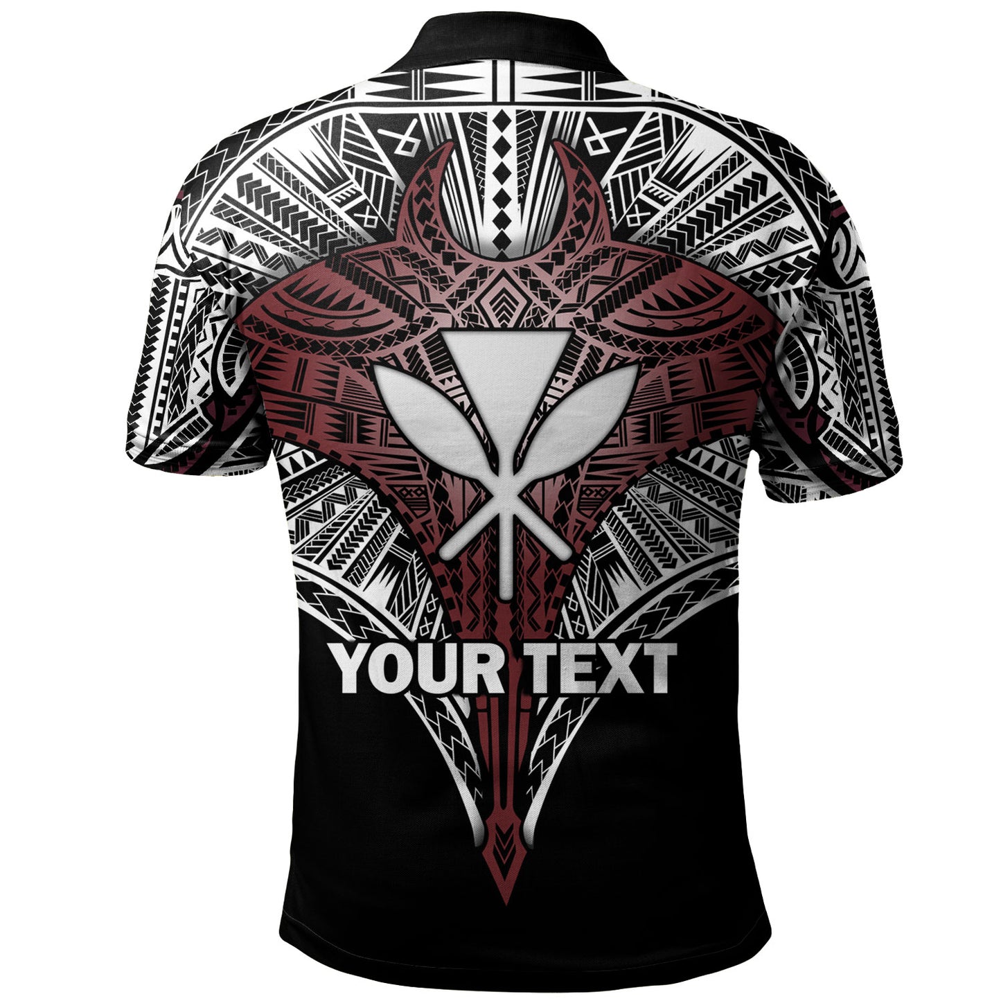 Hawaii Custom Personalised Polo Shirt Tribal Patterns Manta Ray Tatau Style