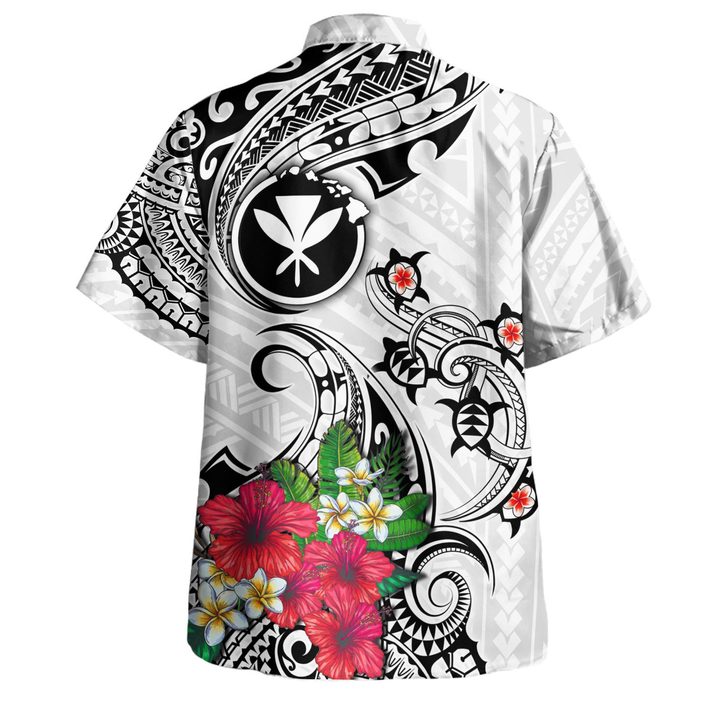 Hawaii Hawaiian Shirt Turtle Polynesian Tribal Tropical Flowers