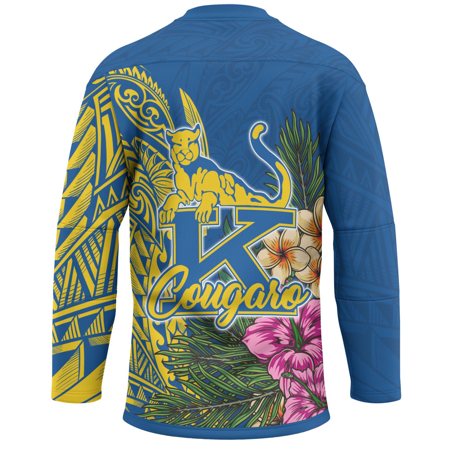 Hawaii Custom Personalised Hockey Jersey - Henry J. Kaiser High School Hawaiian Flowers Wing Patterns