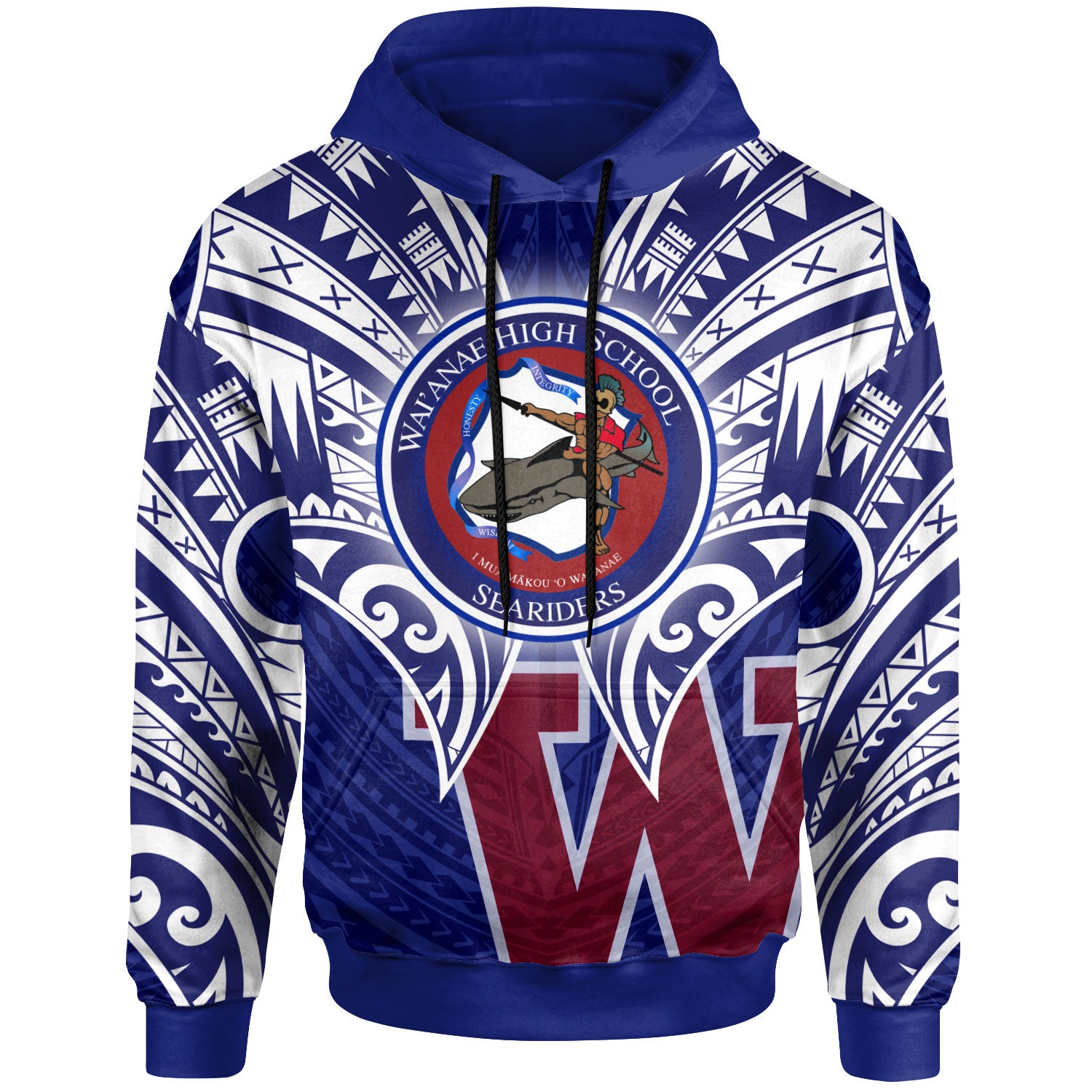 Hawaii Custom Personalised Hoodie - Waianae High School Hawaiian Patterns