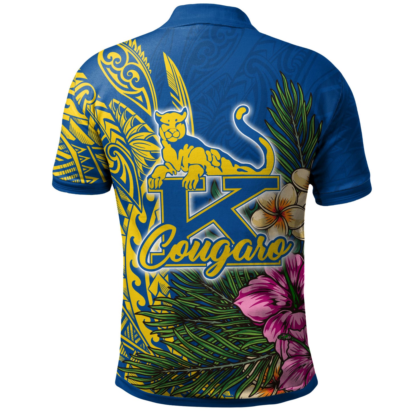 Hawaii Custom Personalised Polo Shirt - Henry J. Kaiser High School Hawaiian Flowers Wing Patterns