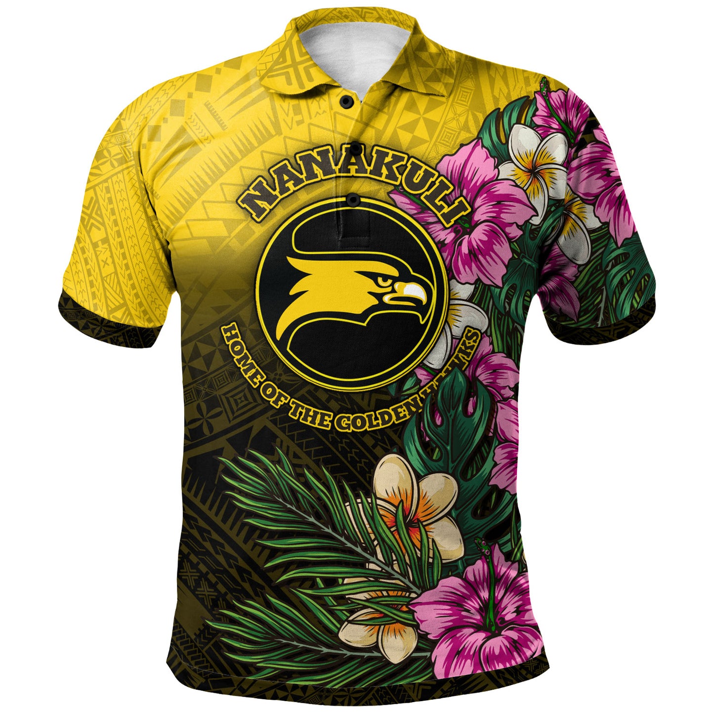 Hawaii Custom Personalised Polo Shirt - Nanakuli High and Intermediate School Hawaiian Tropical Flowers
