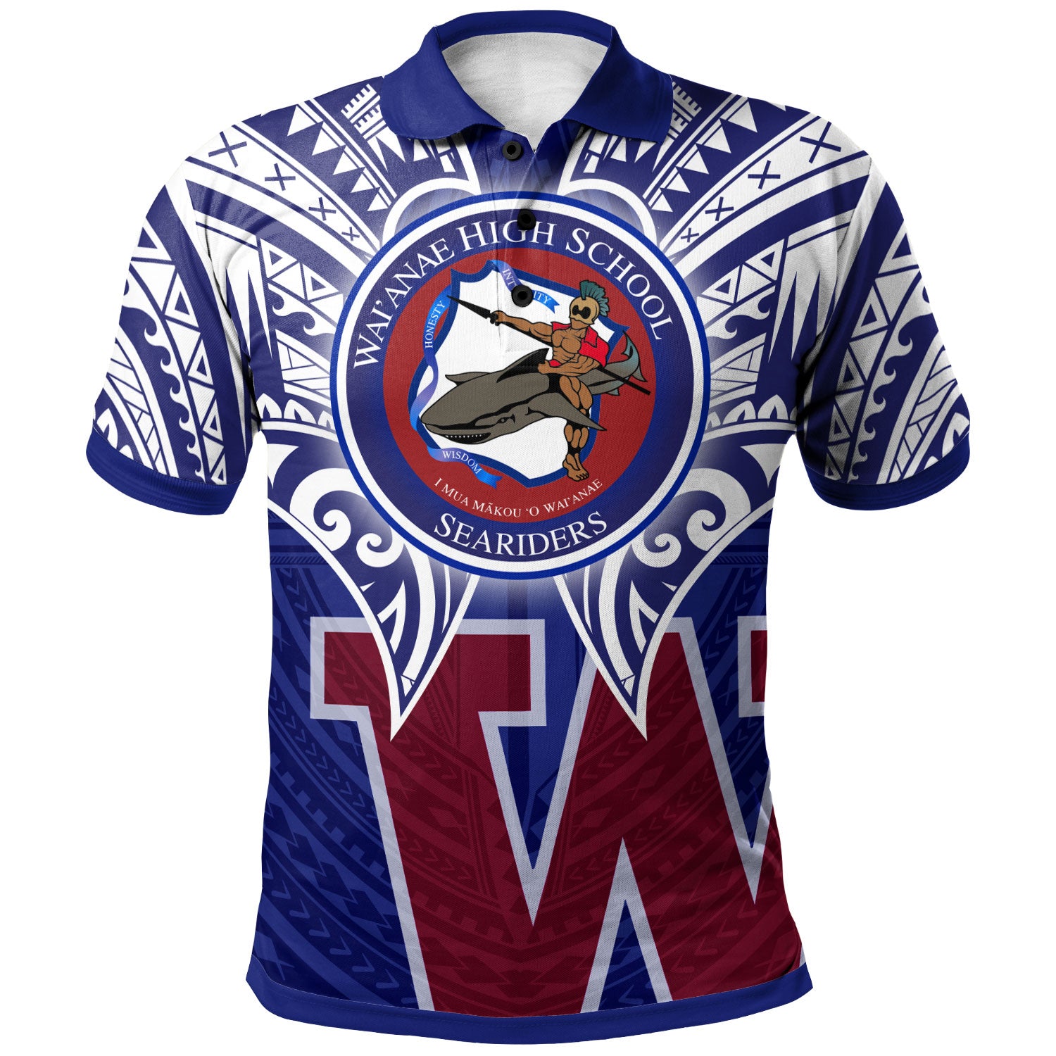Hawaii Custom Personalised Polo Shirt - Waianae High School Hawaiian Patterns