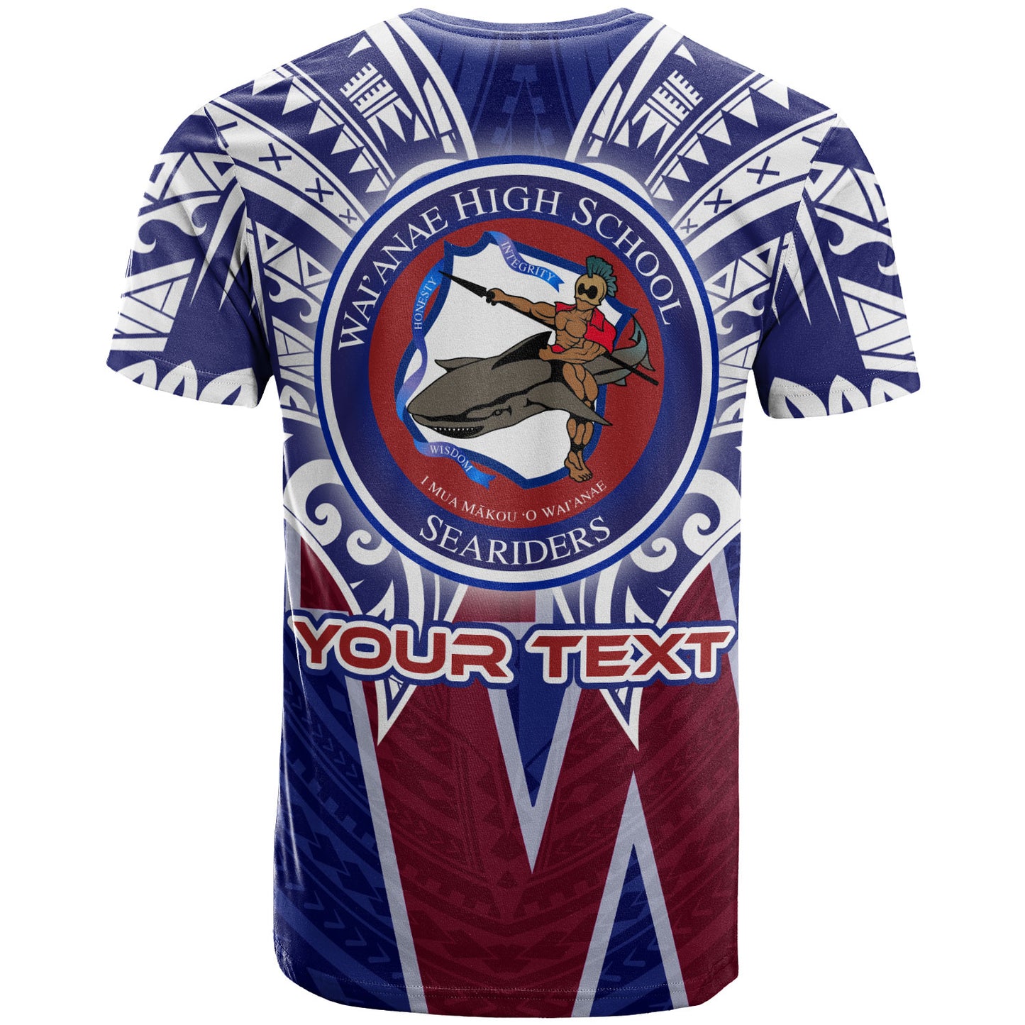 Hawaii Custom Personalised T-Shirt - Waianae High School Hawaiian Patterns