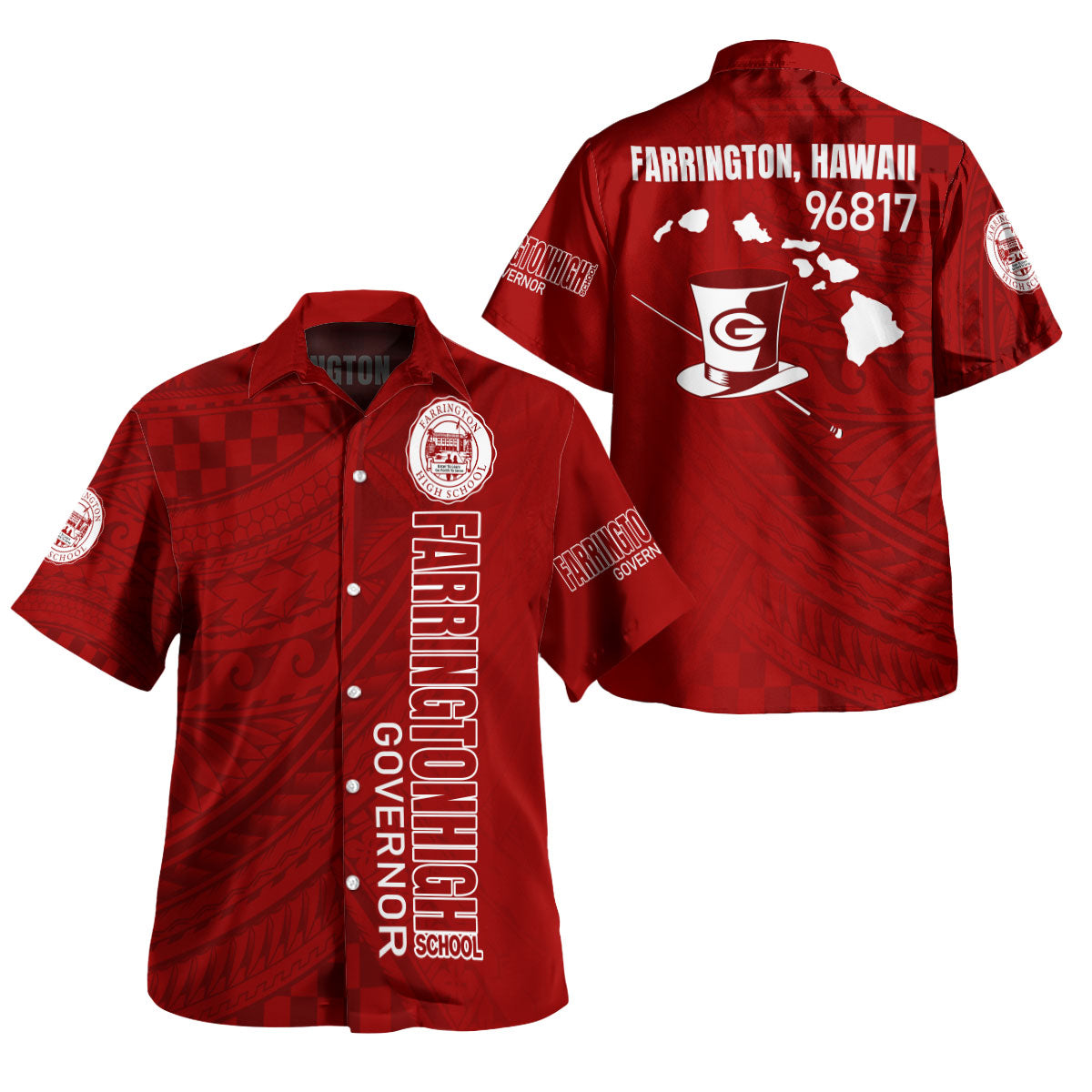Hawaii Farrington High School Hawaiian Shirt - Governor Hawaii Patterns