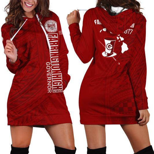 Hawaii Farrington High School Hoodie Dress - Governor Hawaii Patterns