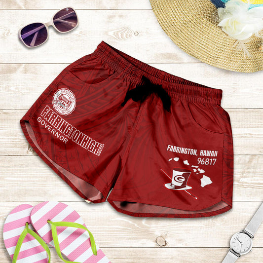 Hawaii Farrington High School Women Shorts - Governor Hawaii Patterns