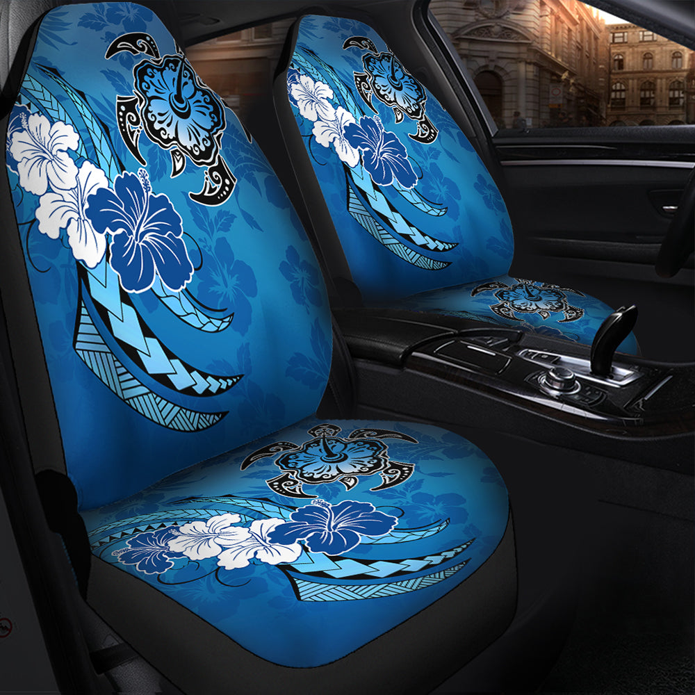 Hawaii Car Seat Covers Hibiscus Flower And Sea Turtle Polynesian