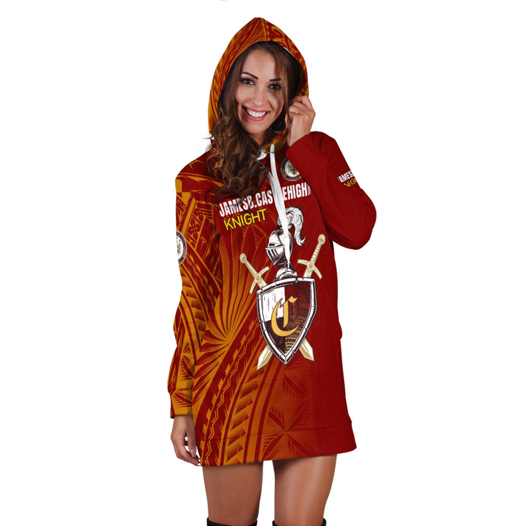 Hawaii James B. Castle High School Hoodie Dress - Knights With Shield Hawaii Patterns