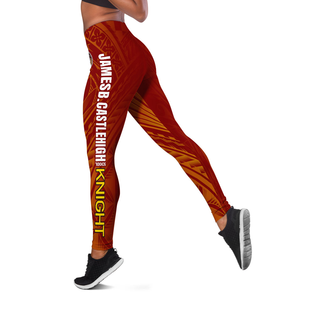 Hawaii James B. Castle High School Legging - Knights With Shield Hawaii Patterns