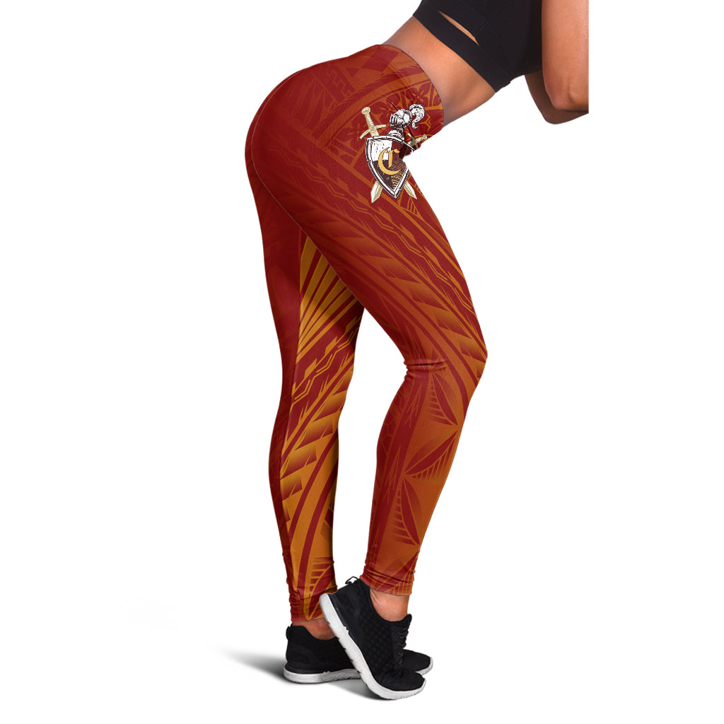 Hawaii James B. Castle High School Legging - Knights With Shield Hawaii Patterns