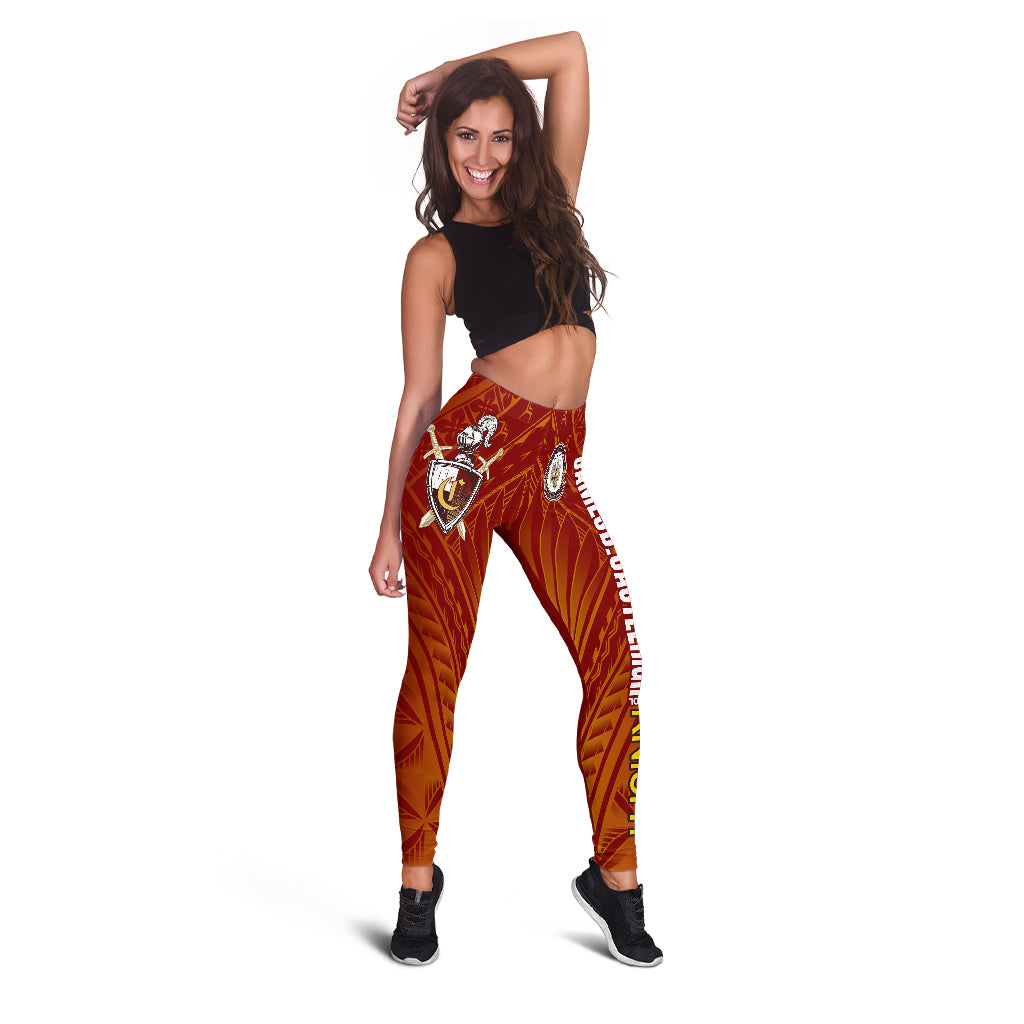 Hawaii James B. Castle High School Legging - Knights With Shield Hawaii Patterns
