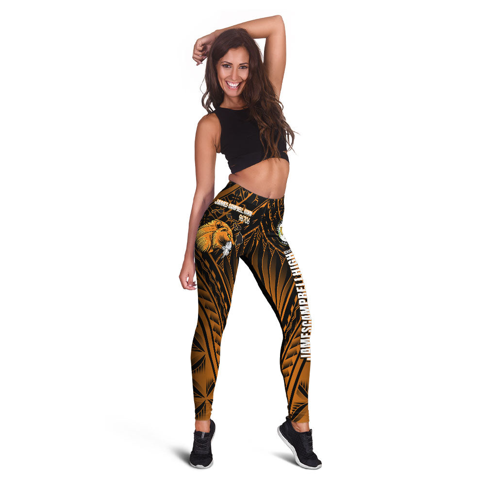 Hawaii James Campbell High School Legging - Head Saber Tooth Mascot Hawaii Patterns