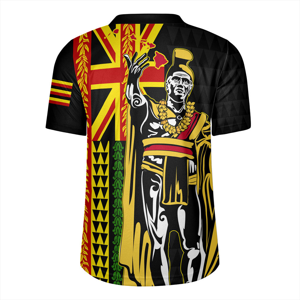 Hawaii Rugby Jersey Kanaka King Aloha Flag With Flower Lie Beautiful