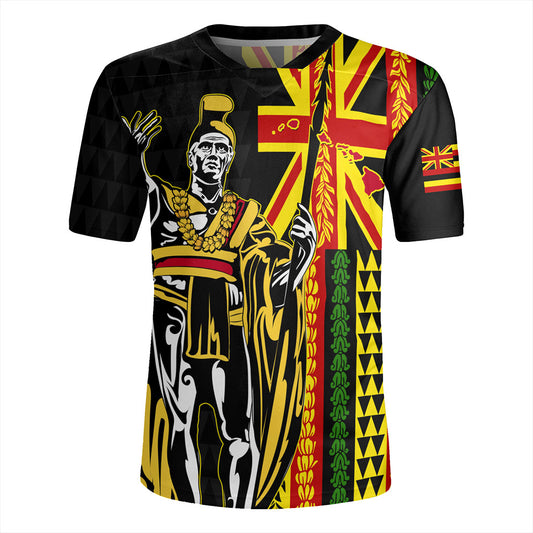 Hawaii Rugby Jersey Kanaka King Aloha Flag With Flower Lie Beautiful