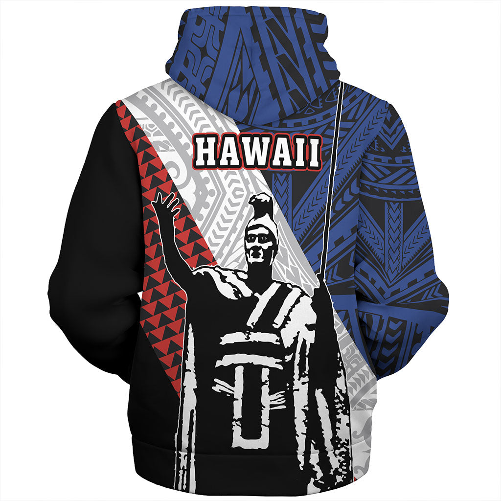 Hawaii Sherpa Hoodie Kanaka Maoli Cover Kakau Polynesian