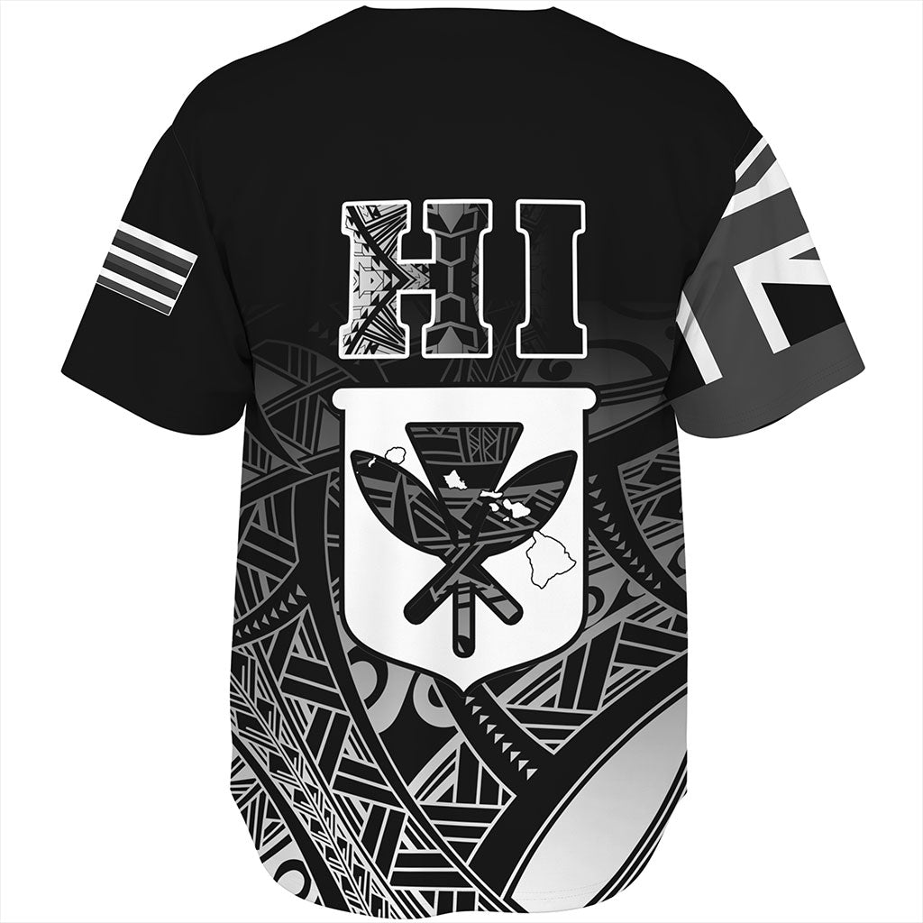 Hawaii Baseball Shirt Kanaka Tribal Style Gradient
