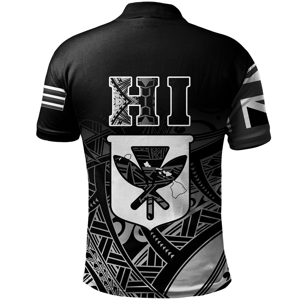 Hawaii Polo Shirt Kanaka Tribal Style Gradient