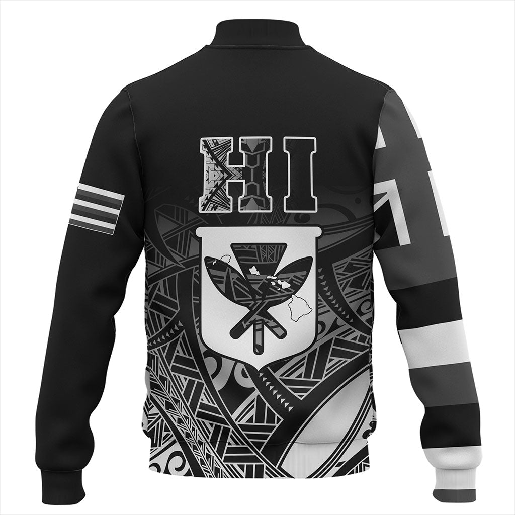 Hawaii Baseball Jacket Kanaka Tribal Style Gradient