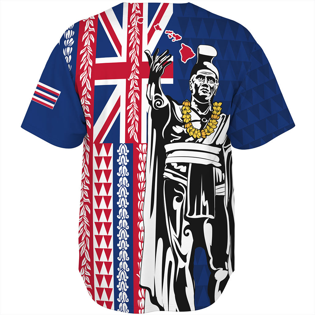 Hawaii Baseball Shirt King Aloha Flag With Flower Lie Beautiful