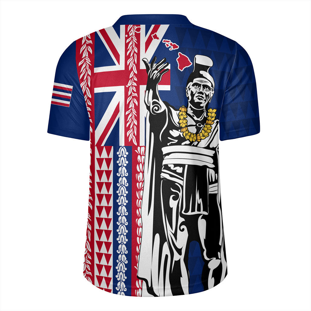 Hawaii Rugby Jersey King Aloha Flag With Flower Lie Beautiful