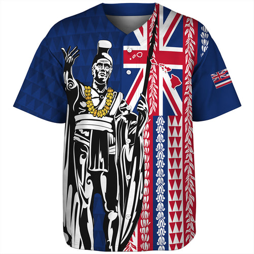 Hawaii Baseball Shirt King Aloha Flag With Flower Lie Beautiful