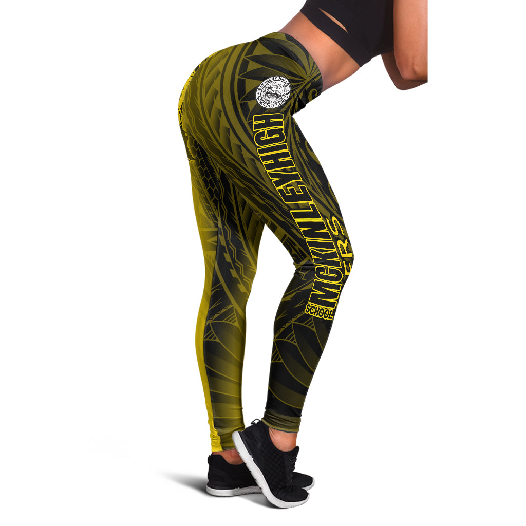 Hawaii McKinley High School Legging - Tigers Mascot Hawaii Patterns