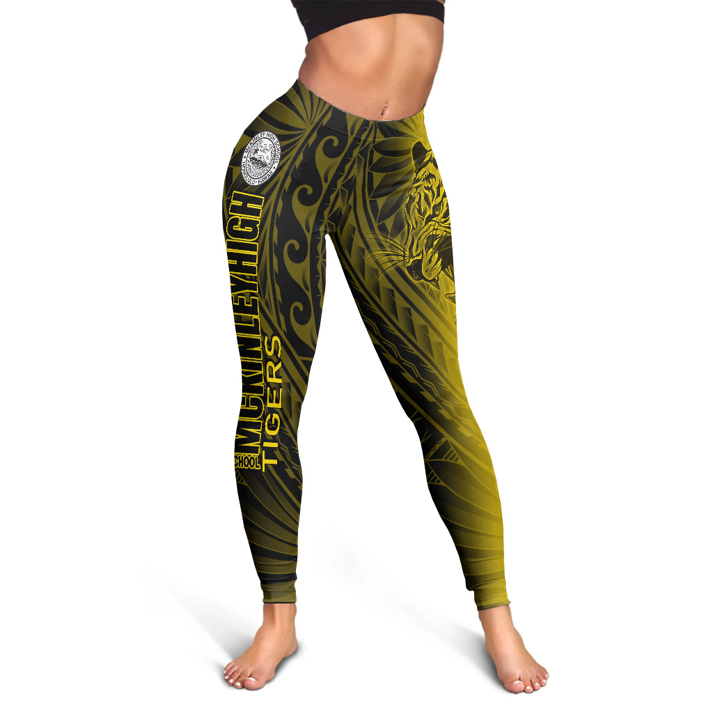 Hawaii McKinley High School Legging - Tigers Mascot Hawaii Patterns