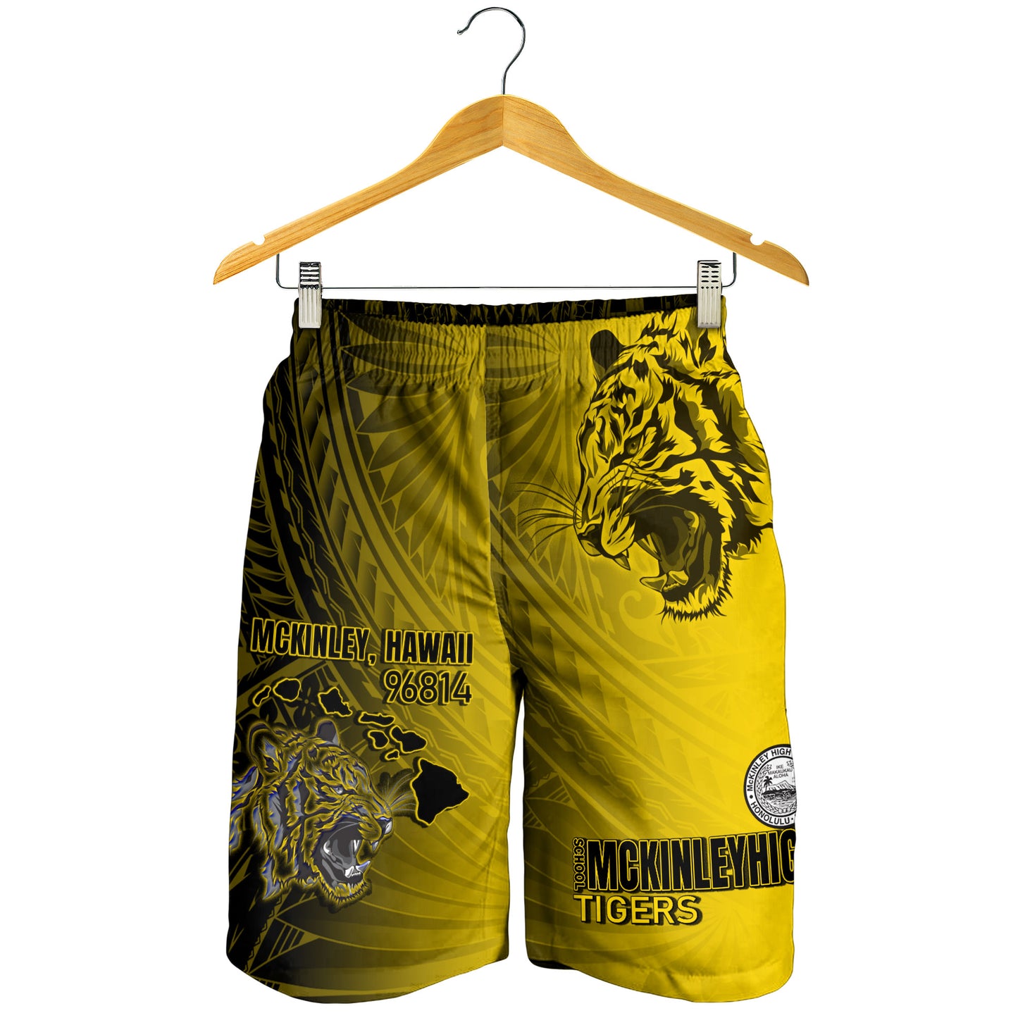 Hawaii McKinley High School Men Short - Tigers Mascot Hawaii Patterns