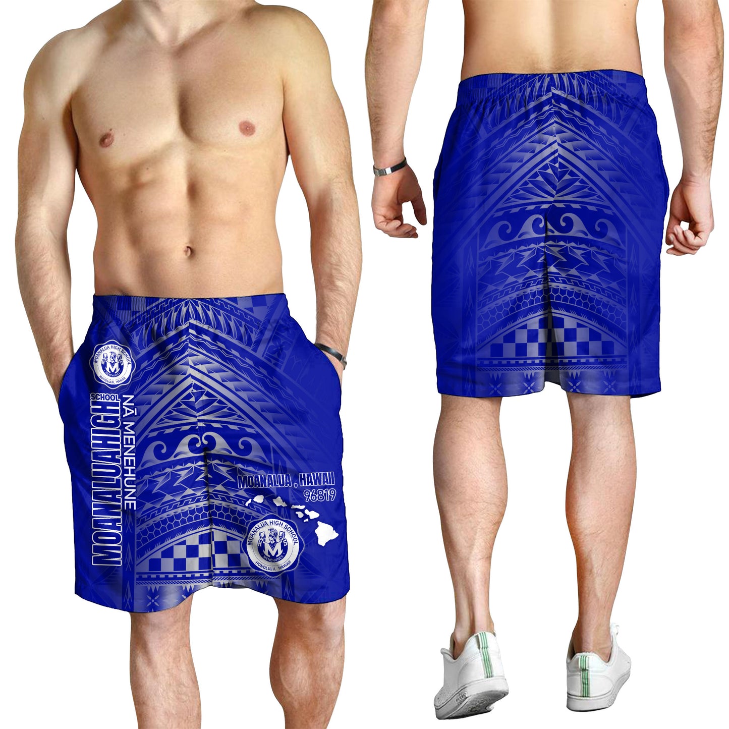 Hawaii Moanalua High School Men Short - Moanalua NÄ Menehune Hawaii Patterns