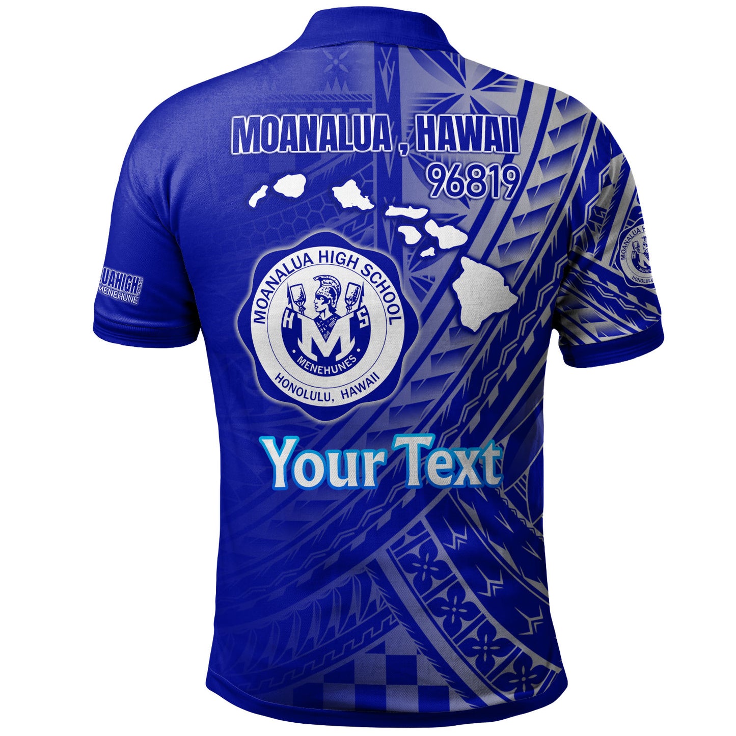 Hawaii Moanalua High School Polo Shirt - Custom Moanalua NÄ Menehune Hawaii Patterns