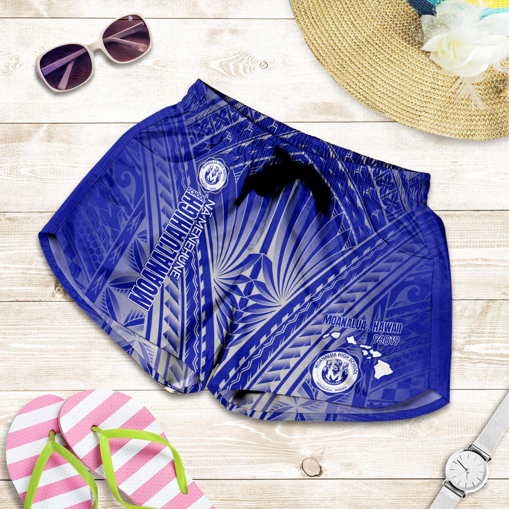 Hawaii Moanalua High School Women Shorts - Moanalua NÄ Menehune Hawaii Patterns