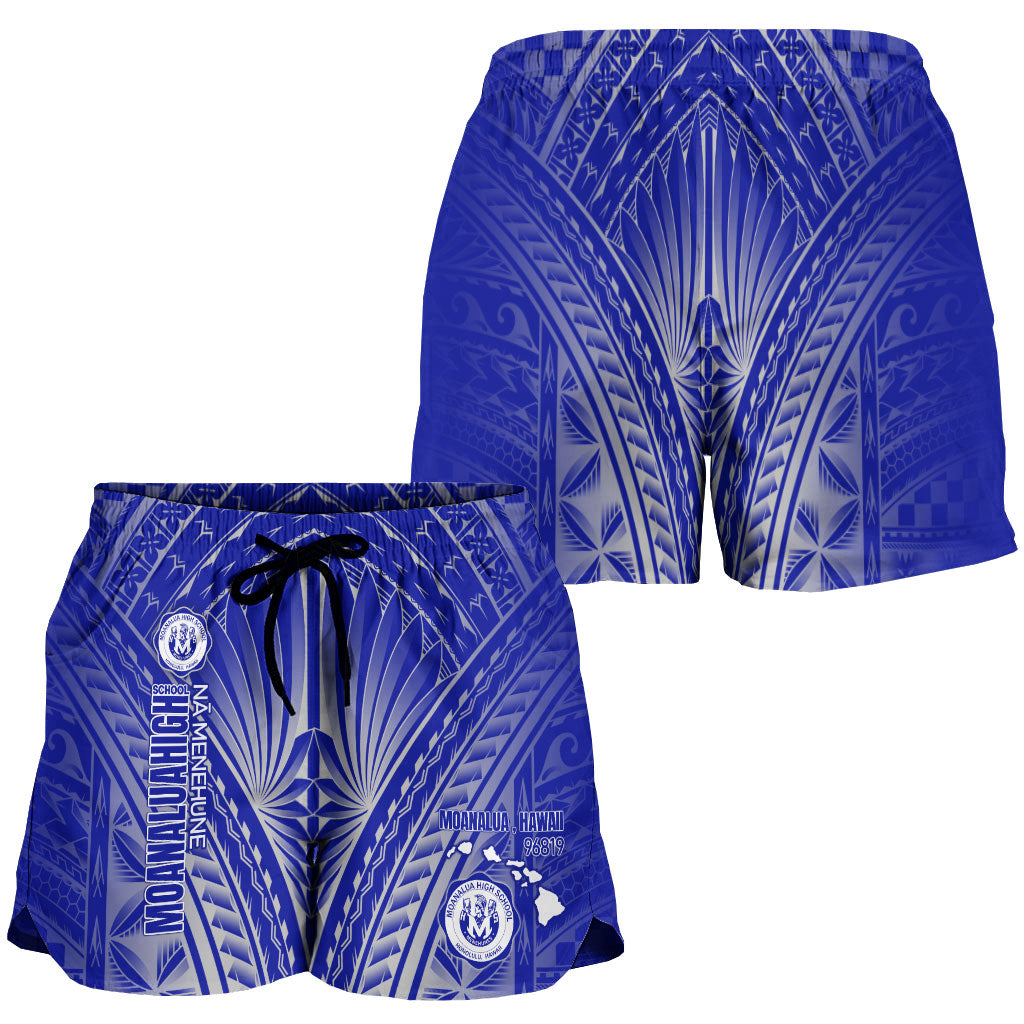 Hawaii Moanalua High School Women Shorts - Moanalua NÄ Menehune Hawaii Patterns