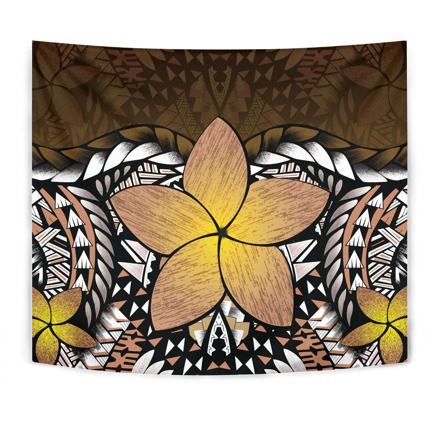 Hawaii Tapestry Hawaii Plumeria Polynesian Traditional Patterns Vintage Version