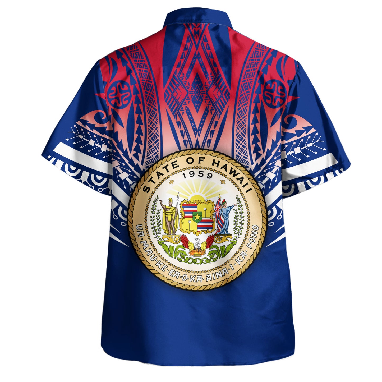 Hawaii Custom Personalised Hawaiian Shirt Polynesian Tattoo Style Flag Color