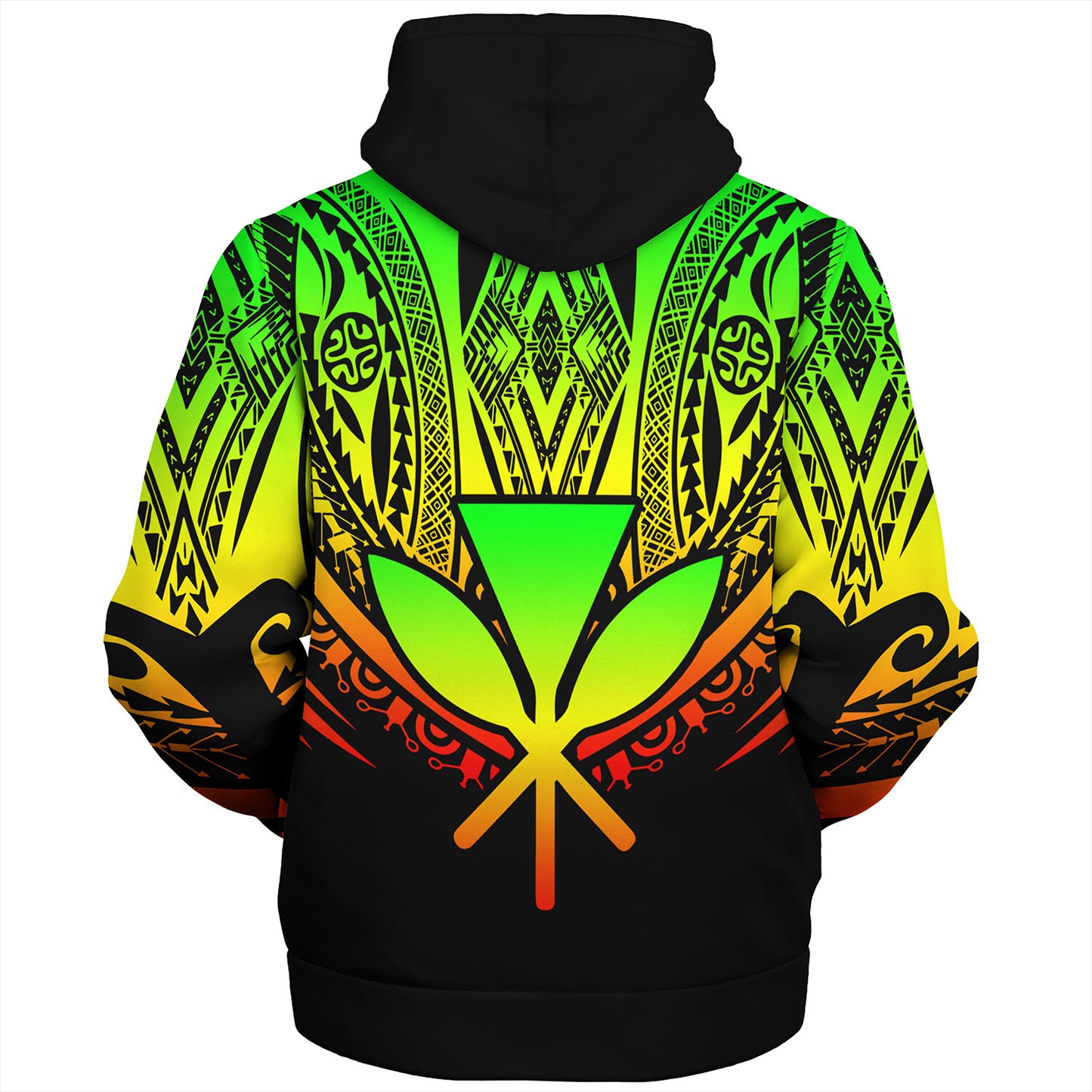 Hawaii Custom Personalised Sherpa Hoodie Polynesian Tattoo Style