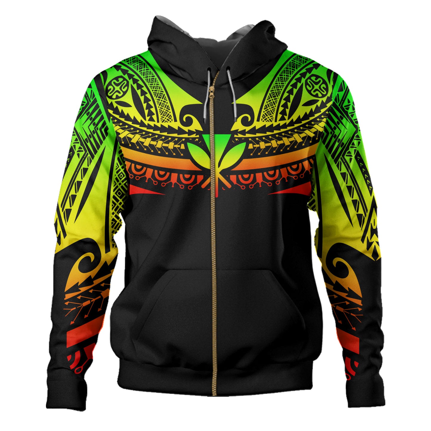 Hawaii Custom Personalised Hoodie Polynesian Tattoo Style